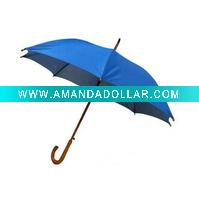 Wholesale wood shaft straight umbrella