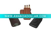 3 finger leather cigar holder