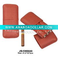Top grain leather cigar holder