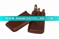 3 finger leather cigar holder