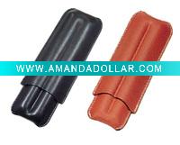 2 finger Leather cigar holder