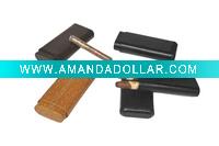 3 finger CEDAR leather cigar holder.