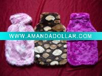 Wholesale plush hot water bottle cover