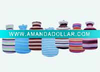Wholesale hot water bottle with fleece cover