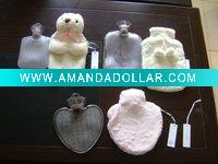 hot water bottle with plush cover