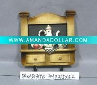 Wooden hanger w/2 hooks (fruit series)