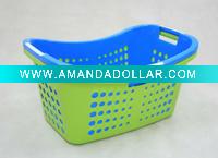 Plastic storage basket