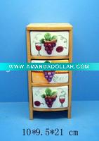 Wholesale Ceramic Chest Drawer W/Wooden Stand