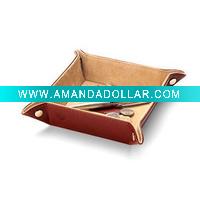 Wholesale leather tidy tray
