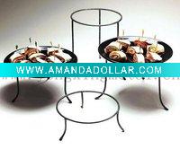 Wholesale YX-OH025 Wire Serving Plate Stand