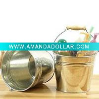 Wholesale zinc bucket with wood handle