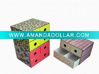 4 drawers cardboard storage box