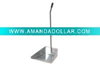 dustpan with long steel handle