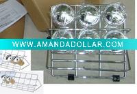 Wholesale spice bottle metal rack,90ml glass bottle with spice plastic cap and metal rack