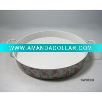 Wholesale Metal round tray with colour coated and artwork printing