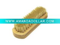 bristles shoe brush with wood handle