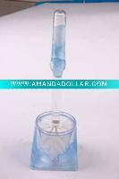 light blue toilet brush