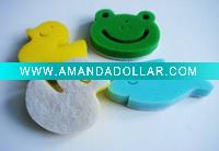 Wholesale flower shape kitchen cleaning sponge,sponge scouring pad,sponge scourer