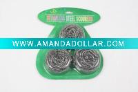 Wholesale stainless steel scourer with color vegatable card pack