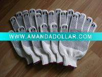Wholesale cotton pvc dotted gloves
