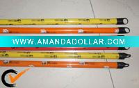 Wholesale colorful design wooden broom handles coated PVC, italian screw