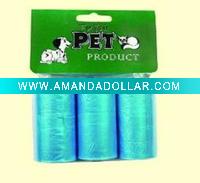 Three rolls dog waste bags