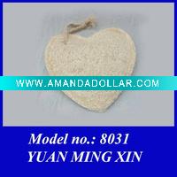 Wholesale Heart shaped Natural loofah bath pad