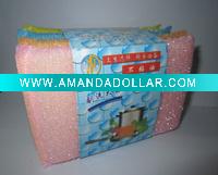 Wholesale scrub sponge pad in colorful card packing