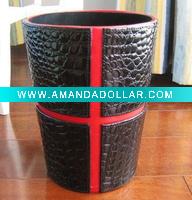 Pu leather Dustbin