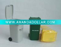 mini plastic green table rubbish waste bin