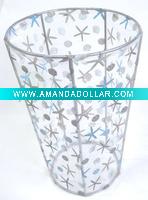 round pvc trash can