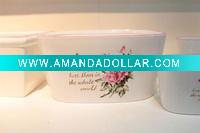 Wholesale Ceramic Flower Pot with Carnation Design