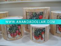 Wholesale Ceramic Strawberry Garden Barrel Planters