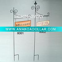 Wholesale Metal garden Sign with wire rack for gardening