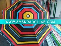 high quality advertising stripe cotton fabric beach umbrella