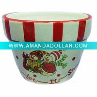 Wholesale Useful Dolomite Snowman Flower Pot