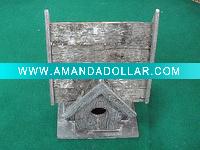 wooden bird shed