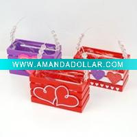 Wholesale Decorative Wooden Flowerpot and Sweet Love Box for Valentine Gift