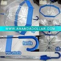 recycle transparent POE & PVC umbrella