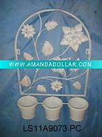 White Iron Flower Holder