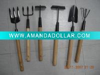 wood handle garden tools set