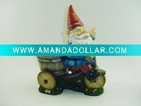 Wholesale Poly resin gnome w/flower pot for Garden Decoration