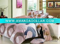 reactive print quilt/duvet cover/sheet set