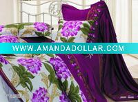reactive print quilt/duvet cover/sheet set