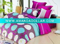 Wholesale reactive print quilt/duvet cover/sheet set