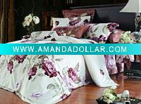 Wholesale reactive print quilt/duvet cover/sheet set