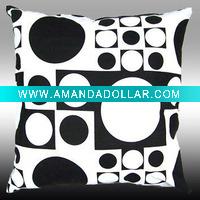 Wholesale 1*black white sofa bed pillow cases cushion covers 17"