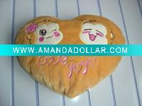 Wholesale stuffed soft heart shaped pillow