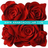 Wholesale HOT! red applique and embroidery pillow