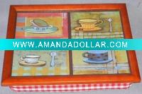 wooden laptop tray with fashion design